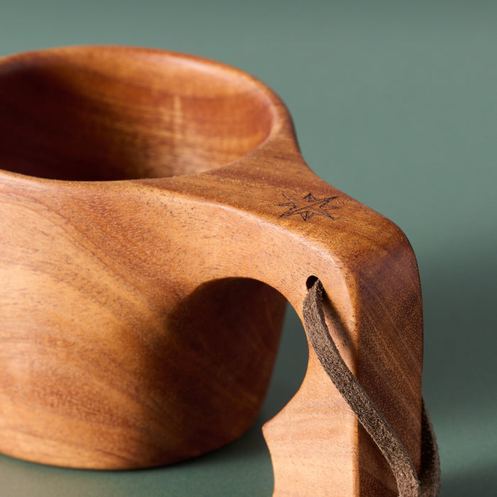 Leather & Neem Wood Kuksa Mug - Ten Thousand Villages 2