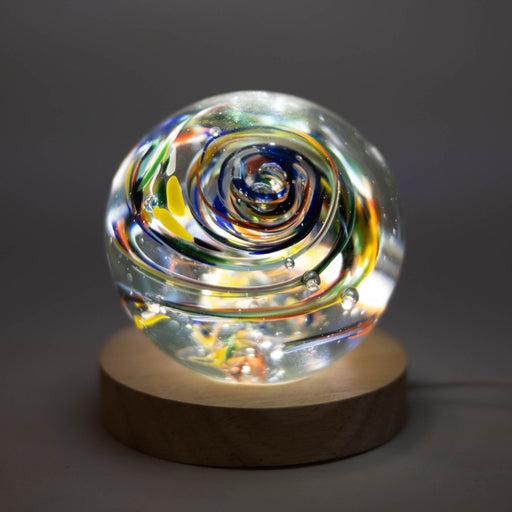 Multicolored Glass Paperweight