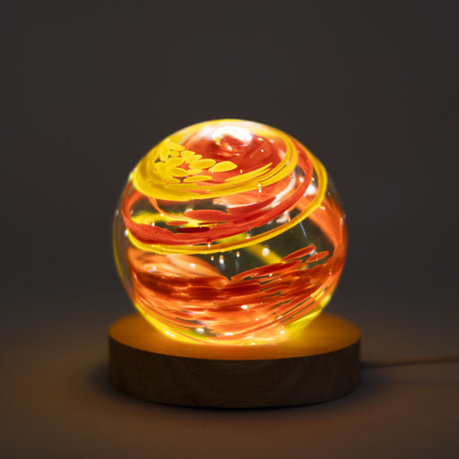 Fiery Glass Paperweight