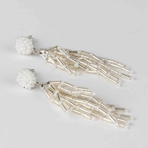 Silver Fringe Dangle Earrings - Default Title (6828900)