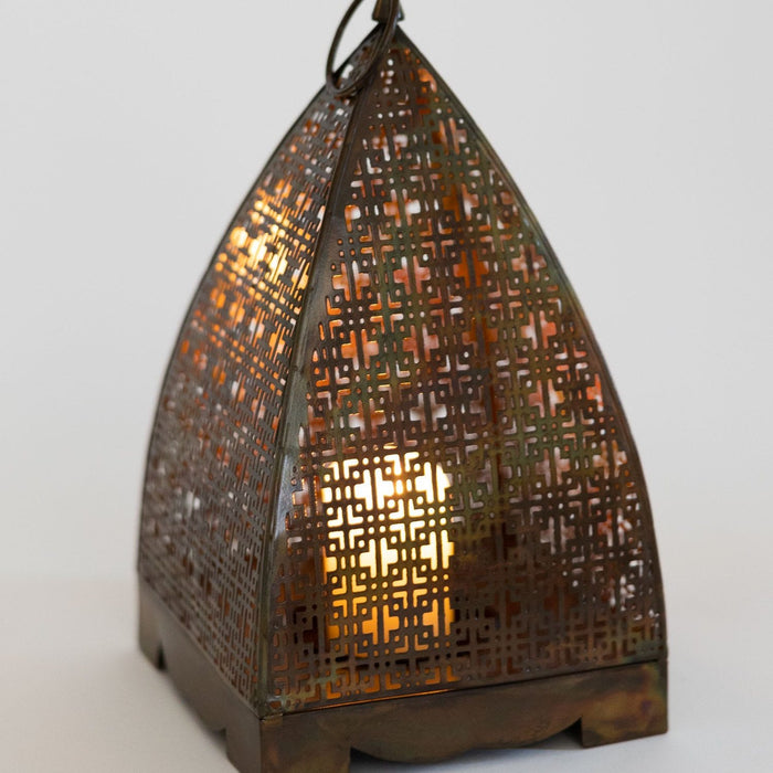 Chatushkosh Antique Copper Lantern - Ten Thousand Villages 4