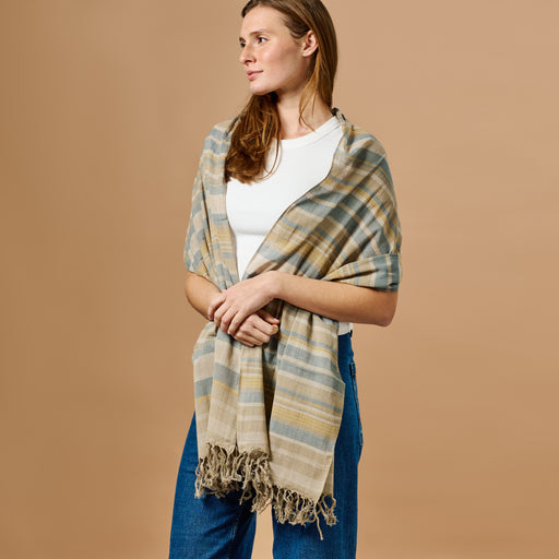 Autumnal Bliss Striped Scarf