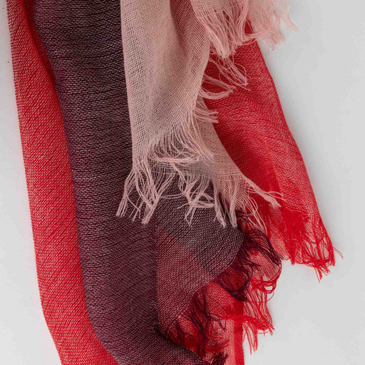 Meera Layered Wool Scarf - Reds - Default Title (6839700)