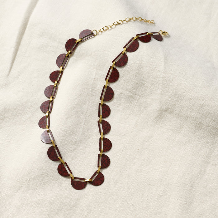 Half Moon Brass Choker - Ten Thousand Villages 3