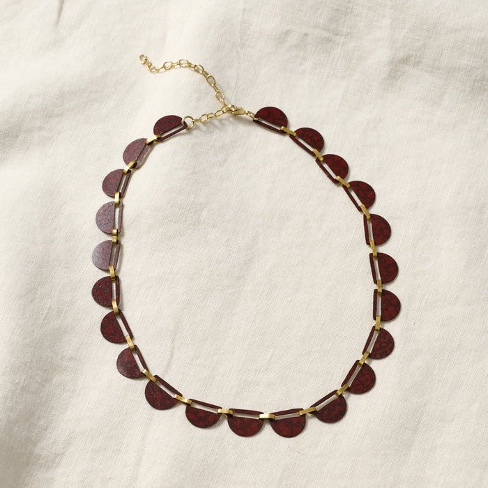 Half Moon Brass Choker - Ten Thousand Villages 1