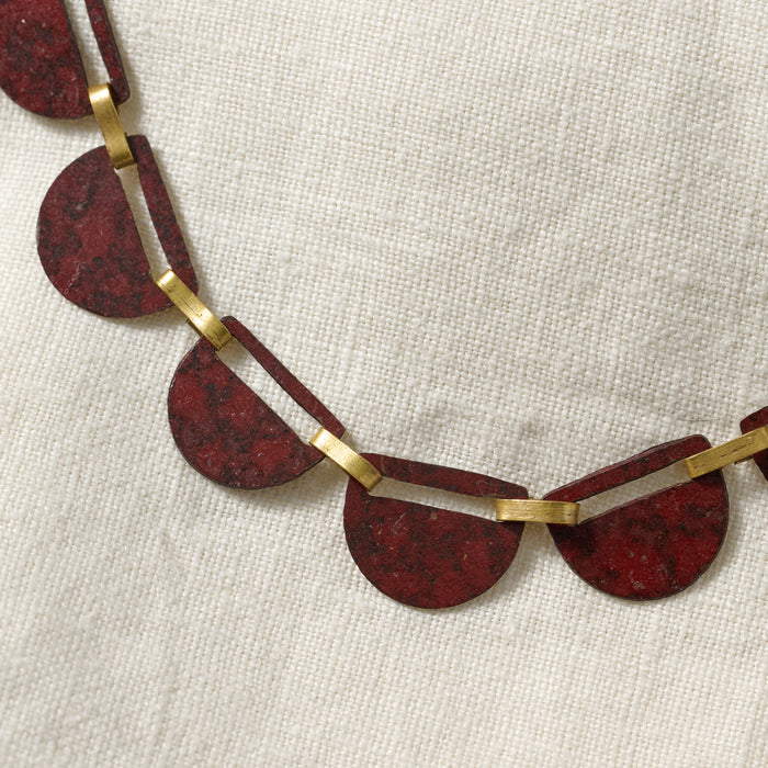 Half Moon Brass Choker - Ten Thousand Villages 2