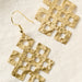 Endless Knot Hammered Brass Drop Earrings - Ten Thousand Villages