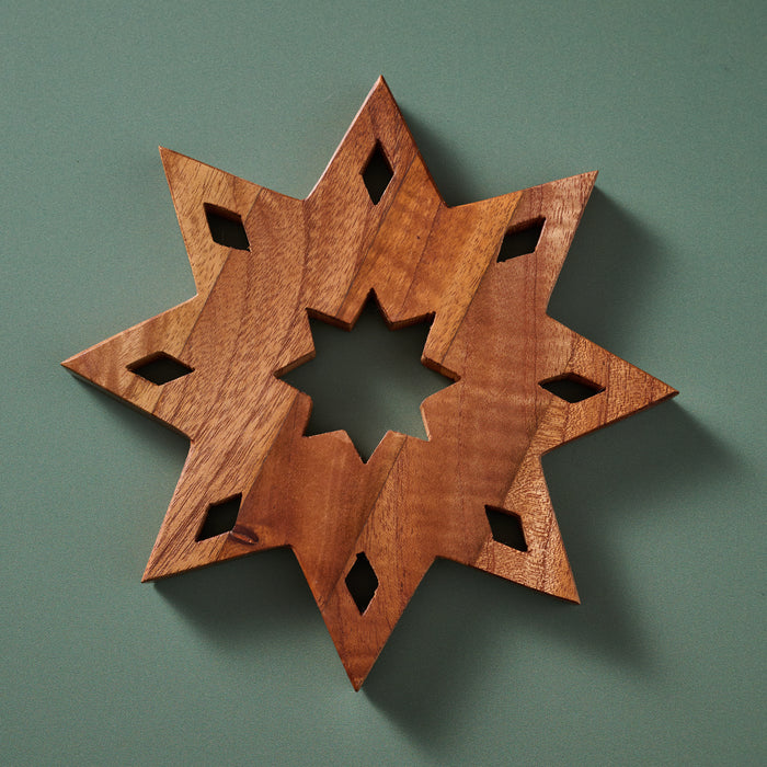 Guiding Star Tun Wood Trivet - Ten Thousand Villages 3