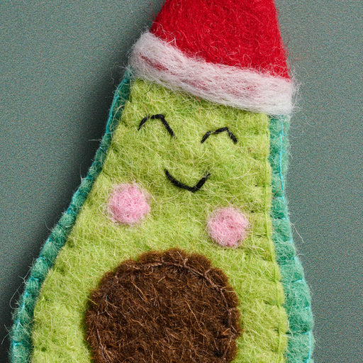 Jingle Bell Guac Felt Avocado Ornament - Ten Thousand Villages