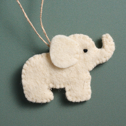 Felt Elephant Ornament - Ten Thousand Villages