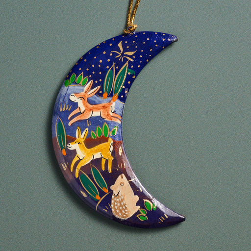 Painted Moon Paper Mâché Ornament - Ten Thousand Villages