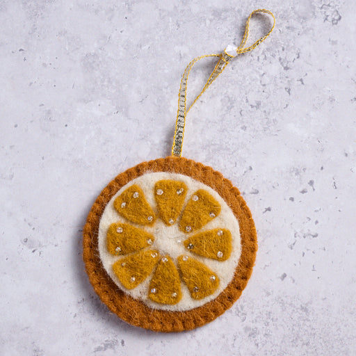 Felt Orange Slice Ornament - Ten Thousand Villages