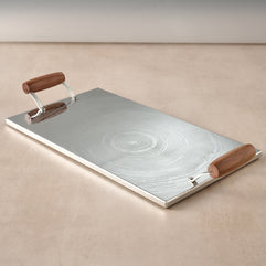 Tree Rings Steel Serving Tray