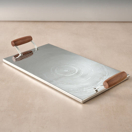 Tree Rings Steel Serving Tray