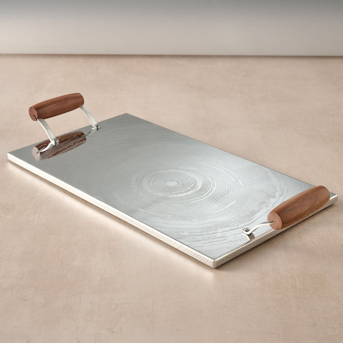 Tree Rings Steel Serving Tray 1