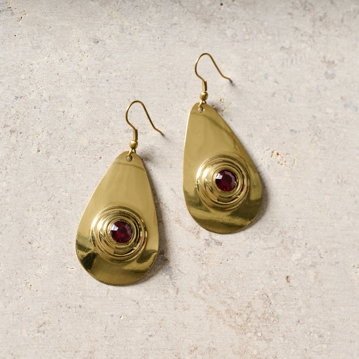 Kamet Brass Drop Earrings - Ten Thousand Villages 1