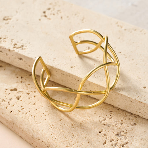 Intertwined Brass Cuff - Ten Thousand Villages