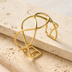 Intertwined Brass Cuff