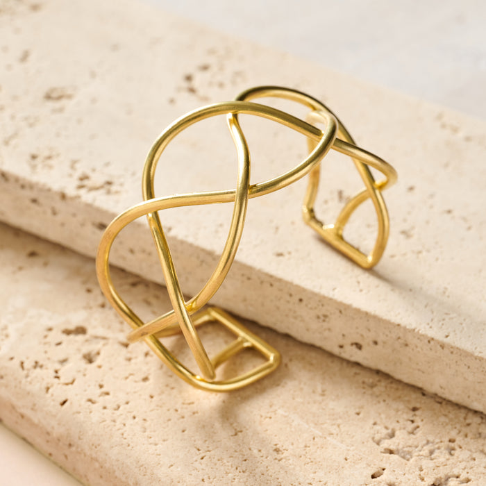 Intertwined Brass Cuff 1