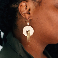 Nila Brass Dangle Earrings