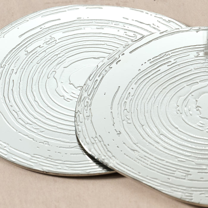 Tree Rings Steel Coasters - Set of 4 3