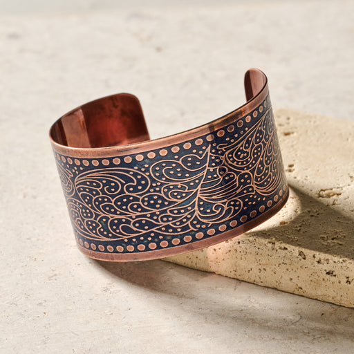 Blue Paisley Cuff