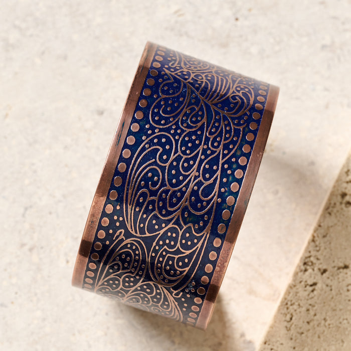 Blue Paisley Cuff 3