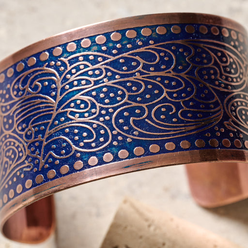 Blue Paisley Cuff - Ten Thousand Villages