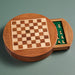 Acacia Wood Round Magnetic Chess Set thumbnail 2