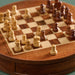 Acacia Wood Round Magnetic Chess Set thumbnail 4