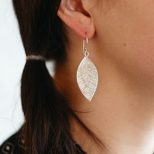 Silver Leaves Earrings