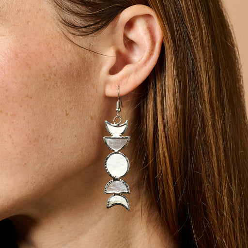 Moon Phases Capiz Earrings