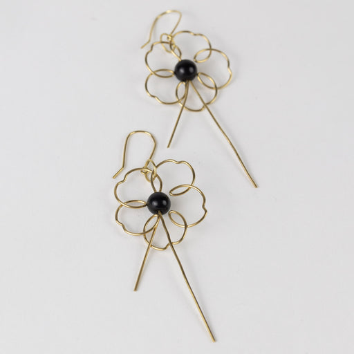 Gilded Floral Silhouette Earrings