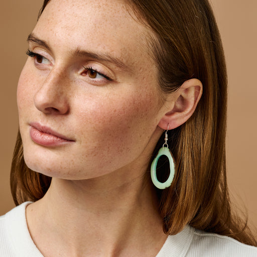 Seafoam Tagua Earrings