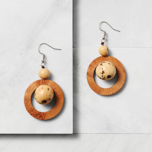 Embrace Tagua Dangle Earrings - Ten Thousand Villages