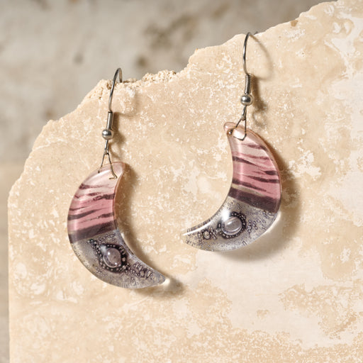 Marbled Moon Drop Earrings - Ten Thousand Villages