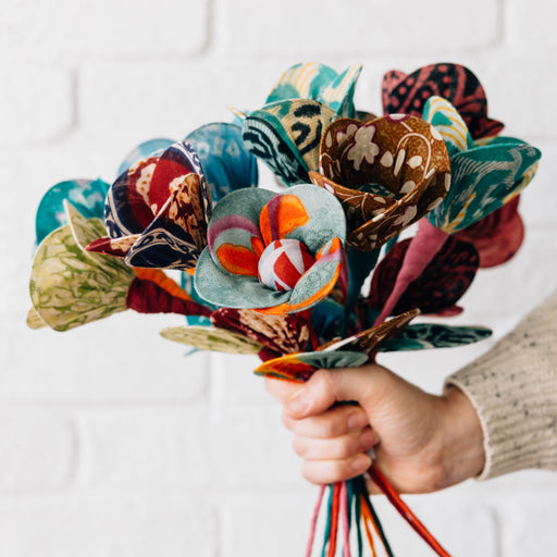 Recycled Sari Flower - Ten Thousand Villages