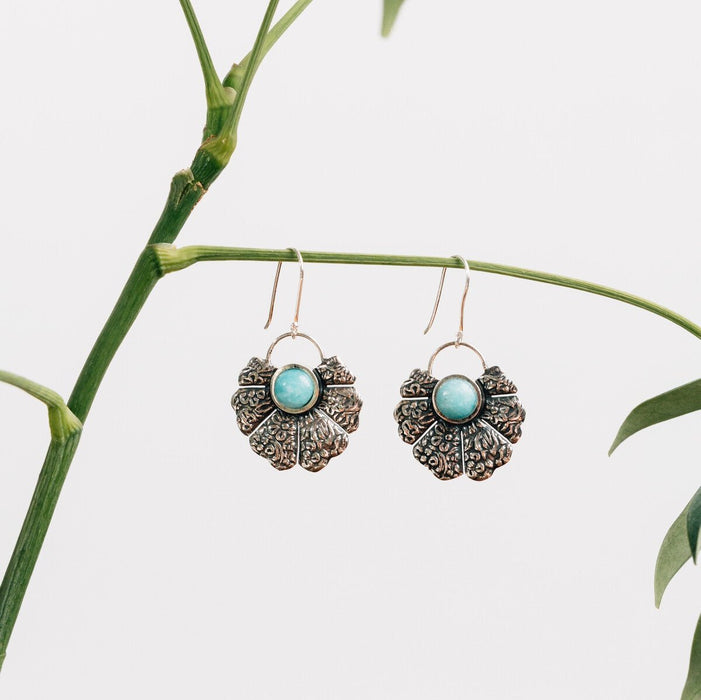 Amazonite Fan Earrings - Ten Thousand Villages 3