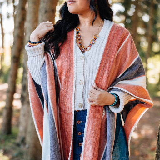 Quito Reversible Poncho - Ten Thousand Villages