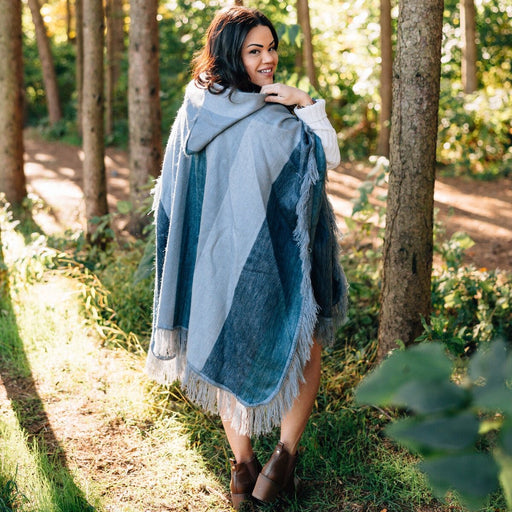 Frozen Pines Hooded Poncho - Ten Thousand Villages