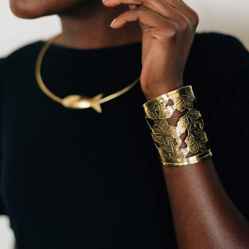 Floral Cuff Bracelet