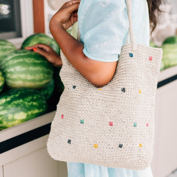 Dotted Jute Shoulder Bag - Ten Thousand Villages 2