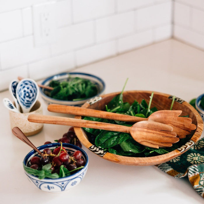 Minimalist Olive Wood Serving Bowl - Ten Thousand Villages 3