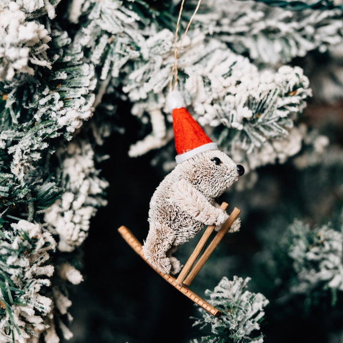 Gus the Ski Bear Ornament - Ten Thousand Villages 1