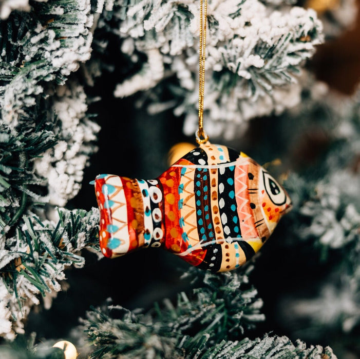 Little Striped Fish Ornament - Ten Thousand Villages 1