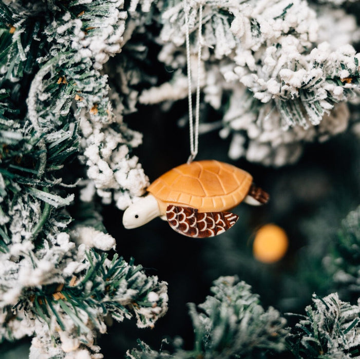 Tagua Turtle Ornament - Ten Thousand Villages 1