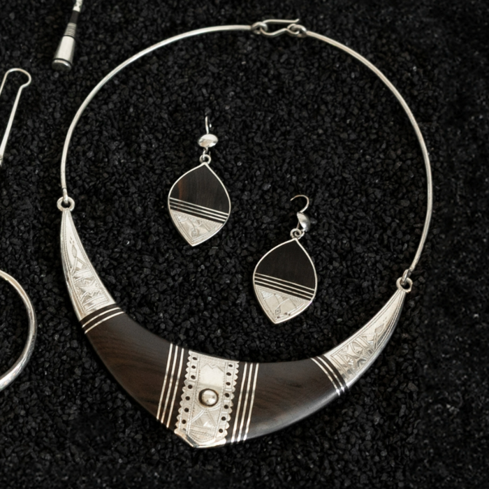 Sterling Silver Tuareg Jewelry Duo - Ten Thousand Villages 1