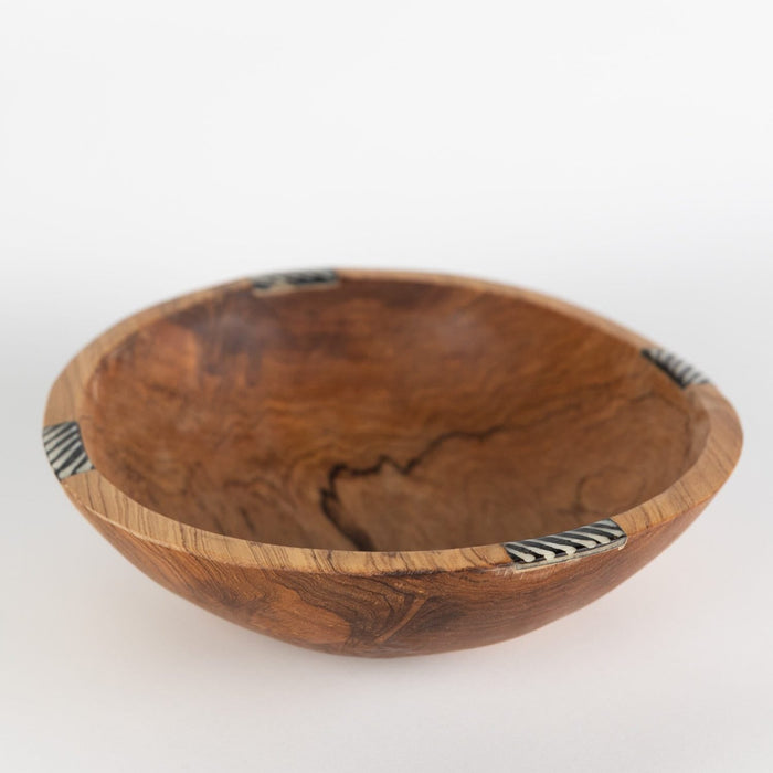 Minimalist Olive Wood Serving Bowl - Ten Thousand Villages 1