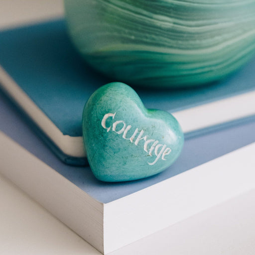 Courage Heart Paperweight