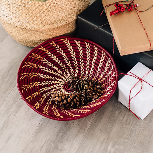 Burgundy Twist Basket